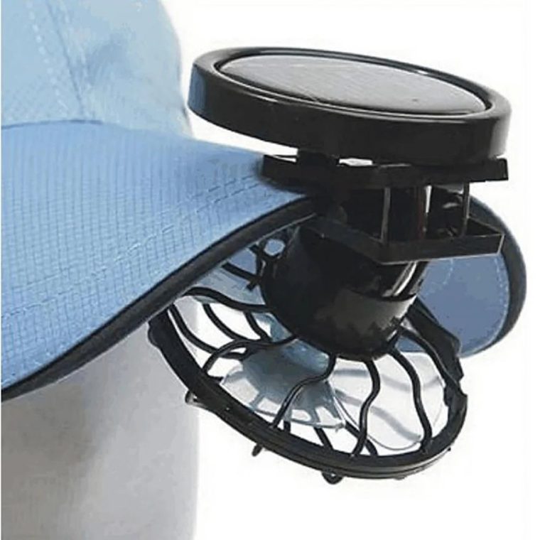 Mini Portable Fan Outdoor Portable Clip-On Cooler Mini Black Hat Fan Cooling Solar Celling Fan For Camping Hiking Fishing
