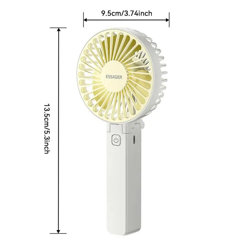 Handheld Fan Neck Fans Portable Rechargeable Mini Portable Cooling Desk Fans Small Quiet For Bedroom Desk Car Indoor Outdoor